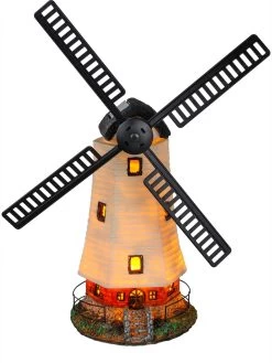 Decoratieve Ledsolarlamp "Windmolen" Meerkleurig - (B)42 X (H)51 X (D)19 Cm