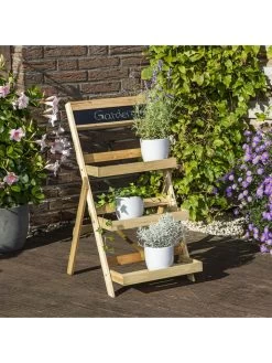 Plantenrek Naturel - (B)49,5 X (H)75 X (D)41 Cm -Home Uitgebreid Winkel profigarden plantenrek naturel b 49 5 x h 75 x d 41 cm 2
