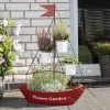 Plantenrek "Sailing Ship" Rood - (B)66 X (H)88 X (D)28 Cm