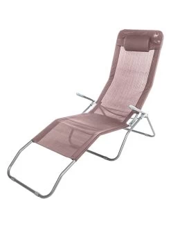 Tuinligstoel Beige - (B)65 X (H)114 X (D)205 Cm