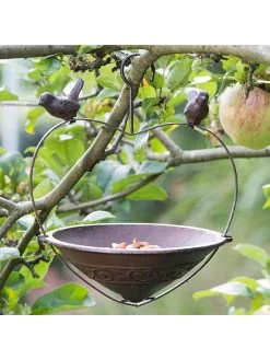 Vogelvoederstation Antiekbruin - (B)22 X (H)25 X (D)19,5 Cm -Home Uitgebreid Winkel profigarden vogelvoederstation antiekbruin b 22 x h 25 x d 19 5 cm 2