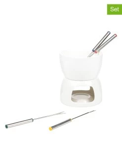 6-delige Fondue-set Wit