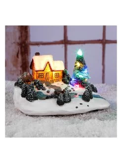 Decoratieve Ledlamp "Christmas Scene" Meerkleurig - (B)18 X (H)13 X (D)8 Cm