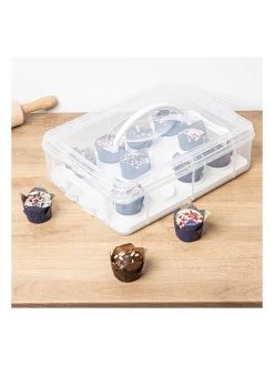 Muffin Transportbox Transparant - (B)34 X (H)11 X (D)26,5 Cm -Home Uitgebreid Winkel profiline muffin transportbox transparant b 34 x h 11 x d 26 5 cm 2