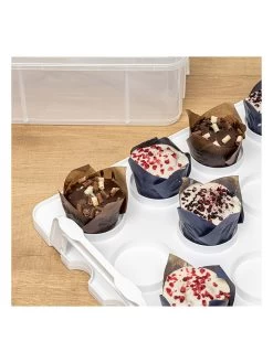 Muffin Transportbox Transparant - (B)34 X (H)11 X (D)26,5 Cm -Home Uitgebreid Winkel profiline muffin transportbox transparant b 34 x h 11 x d 26 5 cm 4