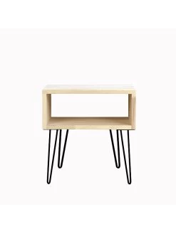 Bijzettafel Naturel/zwart - (B)40 X (H)63 X (D)30 Cm