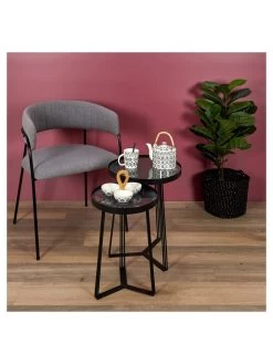 2-delige Set: Eetkamerstoelen "Liverpool" Grijs - (B)57 X (H)82 X (D)59 Cm -Home Uitgebreid Winkel retro chic 2 delige set eetkamerstoelen liverpool grijs b 57 x h 82 x d 59 cm 2
