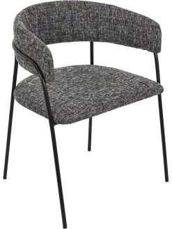 Eetkamerstoel "Liverpool" Zwart - (B)57 X (H)82 X (D)59 Cm -Home Uitgebreid Winkel retro chic eetkamerstoel liverpool zwart b 57 x h 82 x d 59 cm 2