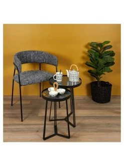 Eetkamerstoel "Liverpool" Zwart - (B)57 X (H)82 X (D)59 Cm