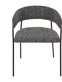 Eetkamerstoel "Liverpool" Zwart - (B)57 X (H)82 X (D)59 Cm -Home Uitgebreid Winkel retro chic eetkamerstoel liverpool zwart b 57 x h 82 x d 59 cm 3