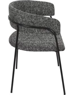 Eetkamerstoel "Liverpool" Zwart - (B)57 X (H)82 X (D)59 Cm -Home Uitgebreid Winkel retro chic eetkamerstoel liverpool zwart b 57 x h 82 x d 59 cm 4