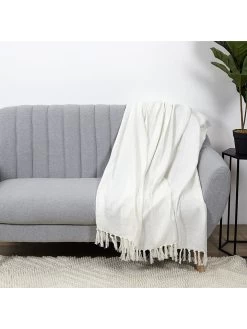 Plaid Crème - (L)160 X (B)130 Cm