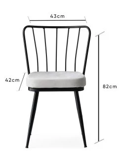 4-delige Set: Stoelen Zwart/wit - (B)43 X (H)82 X (D)42 Cm -Home Uitgebreid Winkel scandinavia concept 4 delige set stoelen zwart wit b 43 x h 82 x d 42 cm 6