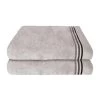 Schiesser 2-delige Set: Badhanddoeken "Skyline Color" Zilverkleurig -Home Uitgebreid Winkel schiesser 2 delige set badhanddoeken skyline color zilverkleurig