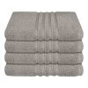 Schiesser 4-delige Set: Handdoeken "Milano" Grijs -Home Uitgebreid Winkel schiesser 4 delige set handdoeken milano grijs