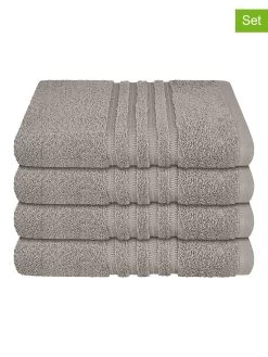 Schiesser 4-delige Set: Handdoeken "Milano" Grijs