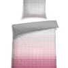 Schiesser Renforcé Beddengoedset "Grady" Lichtroze/roze/grijs