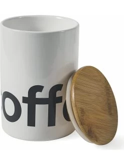 Voorraadpot Wit/zwart - (H)15 Cm