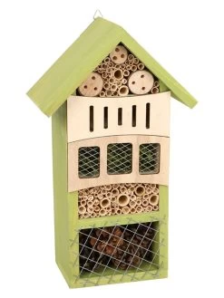 Small Foot Insectenhotel "Buiten" Groen - (B)12 X (H)31 X (D)10 Cm