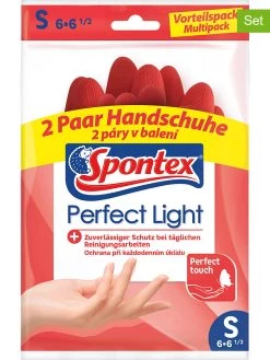 Spontex 7-delige Set: Huishoudhandschoenen Rood, Elk 2 Paar