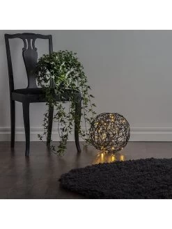 Star Trading Decoratieve Ledbal "Trassel" Zwart - Ø 30 Cm