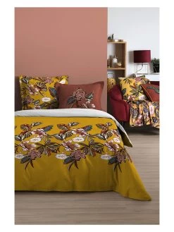 Plaid "Curiosity" Geel/meerkleurig - (L)160 X (B)130 Cm -Home Uitgebreid Winkel stof france plaid curiosity geel meerkleurig l 160 x b 130 cm 2