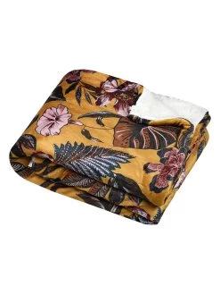 Plaid "Curiosity" Geel/meerkleurig - (L)160 X (B)130 Cm -Home Uitgebreid Winkel stof france plaid curiosity geel meerkleurig l 160 x b 130 cm 3