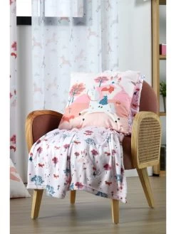 Plaid "Cyrielle" Lichtroze/meerkleurig - (L)160 X (B)130 Cm -Home Uitgebreid Winkel stof france plaid cyrielle lichtroze meerkleurig l 160 x b 130 cm 3