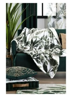 Plaid "Topiary" Wit/groen - (L)160 X (B)130 Cm