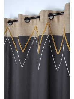 Ringgordijn "Alabama" Antraciet - (L)260 X (B)140 Cm -Home Uitgebreid Winkel stof france ringgordijn alabama antraciet l 260 x b 140 cm 2