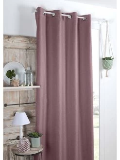 Ringgordijn "Copenhagen" Oudroze - (L)260 X (B)140 Cm -Home Uitgebreid Winkel stof france ringgordijn copenhagen oudroze l 260 x b 140 cm 2