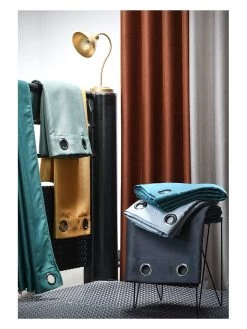 Ringgordijn "Edimbourg" Cognackleurig - (L)260 X (B)140 Cm -Home Uitgebreid Winkel stof france ringgordijn edimbourg cognackleurig l 260 x b 140 cm 2