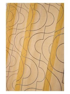 Ringgordijn "Lenny" Geel - (L)260 X (B)140 Cm -Home Uitgebreid Winkel stof france ringgordijn lenny geel l 260 x b 140 cm 2