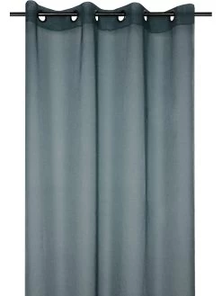 Ringgordijn "Monna" Groen - (L)260 X (B)135 Cm -Home Uitgebreid Winkel stof france ringgordijn monna groen l 260 x b 135 cm 1