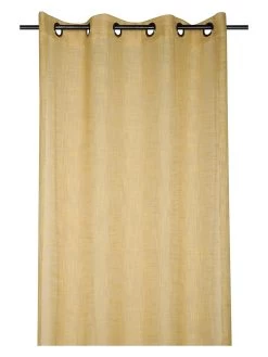 Ringgordijn "Ontario" Geel - (L)260 X (B)135 Cm -Home Uitgebreid Winkel stof france ringgordijn ontario geel l 260 x b 135 cm 1