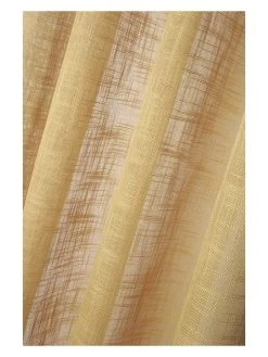 Ringgordijn "Ontario" Geel - (L)260 X (B)135 Cm -Home Uitgebreid Winkel stof france ringgordijn ontario geel l 260 x b 135 cm 2