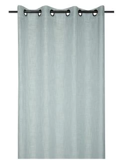Ringgordijn "Ontario" Lichtblauw - (L)260 X (B)135 Cm -Home Uitgebreid Winkel stof france ringgordijn ontario lichtblauw l 260 x b 135 cm 1