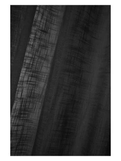 Ringgordijn "Ontario" Zwart - (L)260 X (B)135 Cm -Home Uitgebreid Winkel stof france ringgordijn ontario zwart l 260 x b 135 cm 2