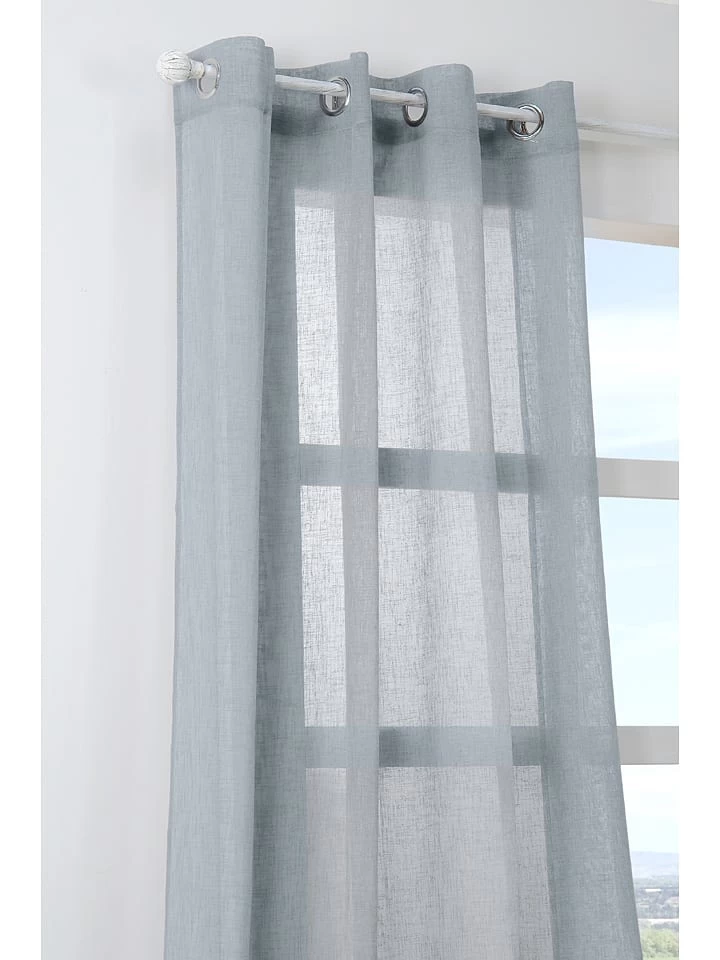 Ringgordijn "Paloma" Lichtblauw - (L)260 X (B)140 Cm