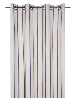 Voorkant -Home Uitgebreid Winkel stof france ringgordijn st trop wit blauw l 260 x b 135 cm 1