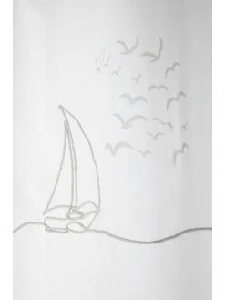 Ringgordijn "Yacht" Crème - (L)260 X (B)140 Cm -Home Uitgebreid Winkel stof france ringgordijn yacht creme l 260 x b 140 cm 1