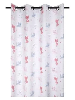 Ringgordijn "Zoeline" Wit - (L)260 X (B)140 Cm -Home Uitgebreid Winkel stof france ringgordijn zoeline wit l 260 x b 140 cm 1