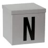 Opbergkist "N" Grijs - (B)30 X (H)30 X (D)30 Cm