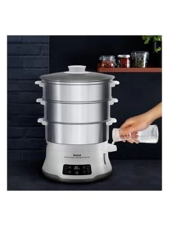 Tefal Stoomkoker "Convenient Series Deluxe" Zilverkleurig/wit - 9 L -Home Uitgebreid Winkel tefal stoomkoker convenient series deluxe zilverkleurig wit 9 l 4