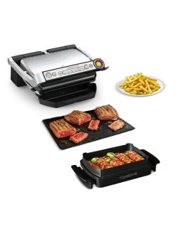 Tefal Tafelgrill "OptiGrill+" Zwart/zilverkleurig