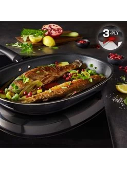 Tefal Vispan "Emotion" Zilverkleurig - (L)36 X (B)26 Cm -Home Uitgebreid Winkel tefal vispan emotion zilverkleurig l 36 x b 26 cm 3
