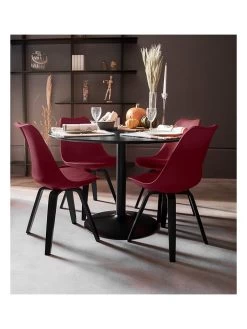2-delige Set: Eetkamerstoelen Rood - (B)54 X (H)83 X (D)48,5 Cm -Home Uitgebreid Winkel tenzo 2 delige set eetkamerstoelen rood b 54 x h 83 x d 48 5 cm 4