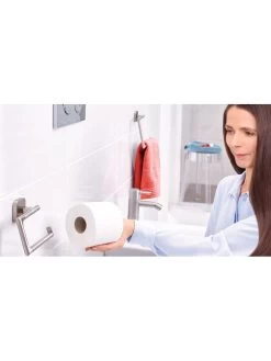 Toiletrolhouder Zilverkleurig - (B)13,2 X (H)9,9 X (D)4,5 Cm -Home Uitgebreid Winkel tesa esteetic toiletrolhouder zilverkleurig b 13 2 x h 9 9 x d 4 5 cm 4