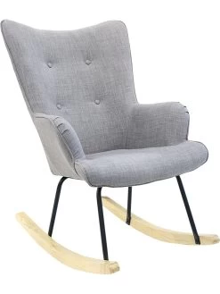 Schommelstoel "Helsinki" Grijs - (B)65 X (H)96 X (D)80 Cm