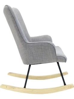 Schommelstoel "Helsinki" Grijs - (B)65 X (H)96 X (D)80 Cm -Home Uitgebreid Winkel the home deco factory schommelstoel helsinki grijs b 65 x h 96 x d 80 cm 4